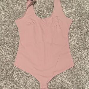 Pinsy Scoop Tank Hourglass Shapewear Thong Bodysuit. Large-Long.